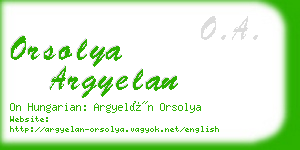 orsolya argyelan business card